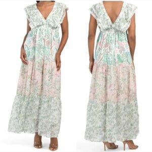 House of Harlow 1960 Pastel Floral Maxi Dress